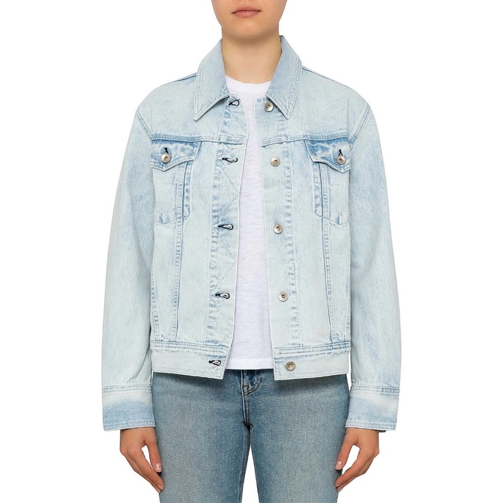RAG & BONE | S / M | Dean Oversized Light Wash Denim 100% Cotton Button Jacket